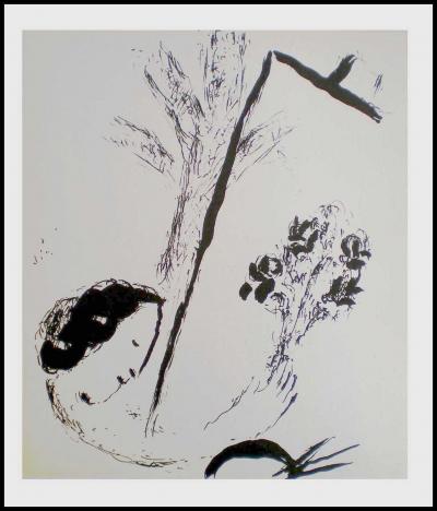 Marc CHAGALL - Le bouquet à la main, 1957 - Lithographie originale