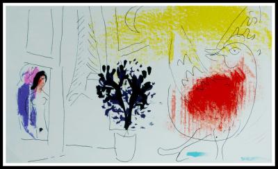 Marc CHAGALL - Le coq rouge, 1957 - Lithographie originale 2