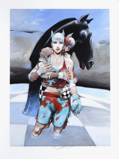 Enki BILAL - Chessboxing - Estampe pigmentaire signée et numérotée 2