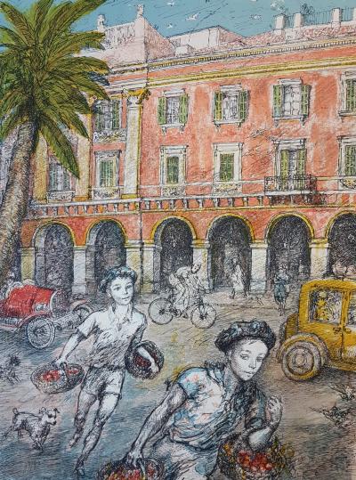 Lucien Philippe MORETTI - Un sac de billes - Lithographie signée au crayon 2