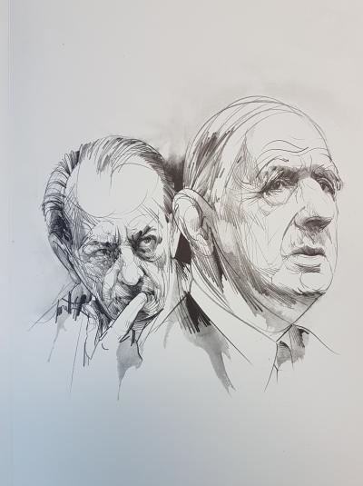 Raymond MORETTI - Malraux - lithographies originales signées dans la planche 2