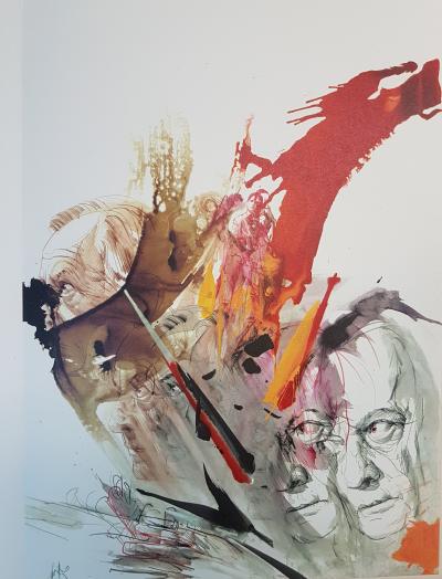 Raymond MORETTI - Malraux - lithographies originales signées dans la planche 2