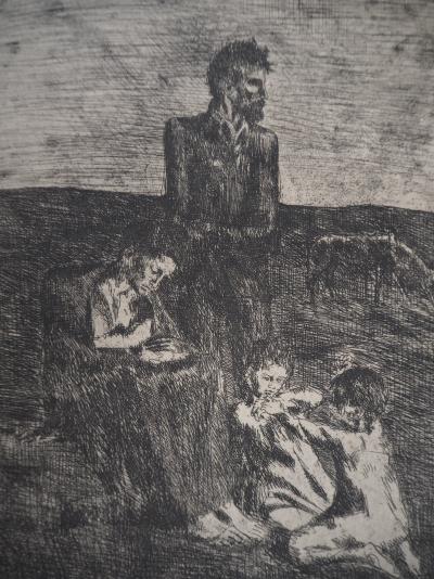 Pablo Picasso - Les Saltimbanques : Les Pauvres - Gravure originale, 1905 2