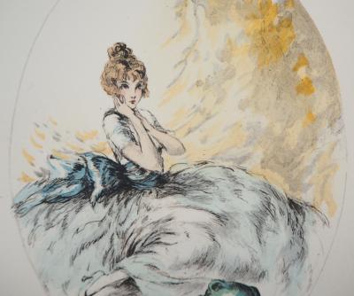 Louis ICART - Jeune femme et la cruche cassée, Gravure originale signée 2