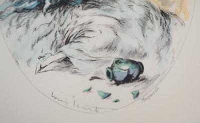 Louis ICART - Jeune femme et la cruche cassée - Gravure originale signée 2