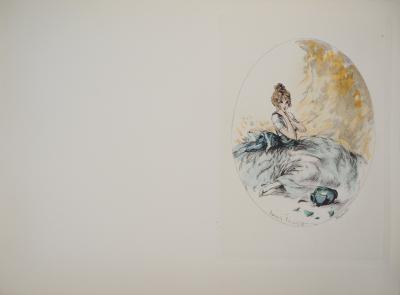 Louis ICART - Jeune femme et la cruche cassée - Gravure originale signée 2
