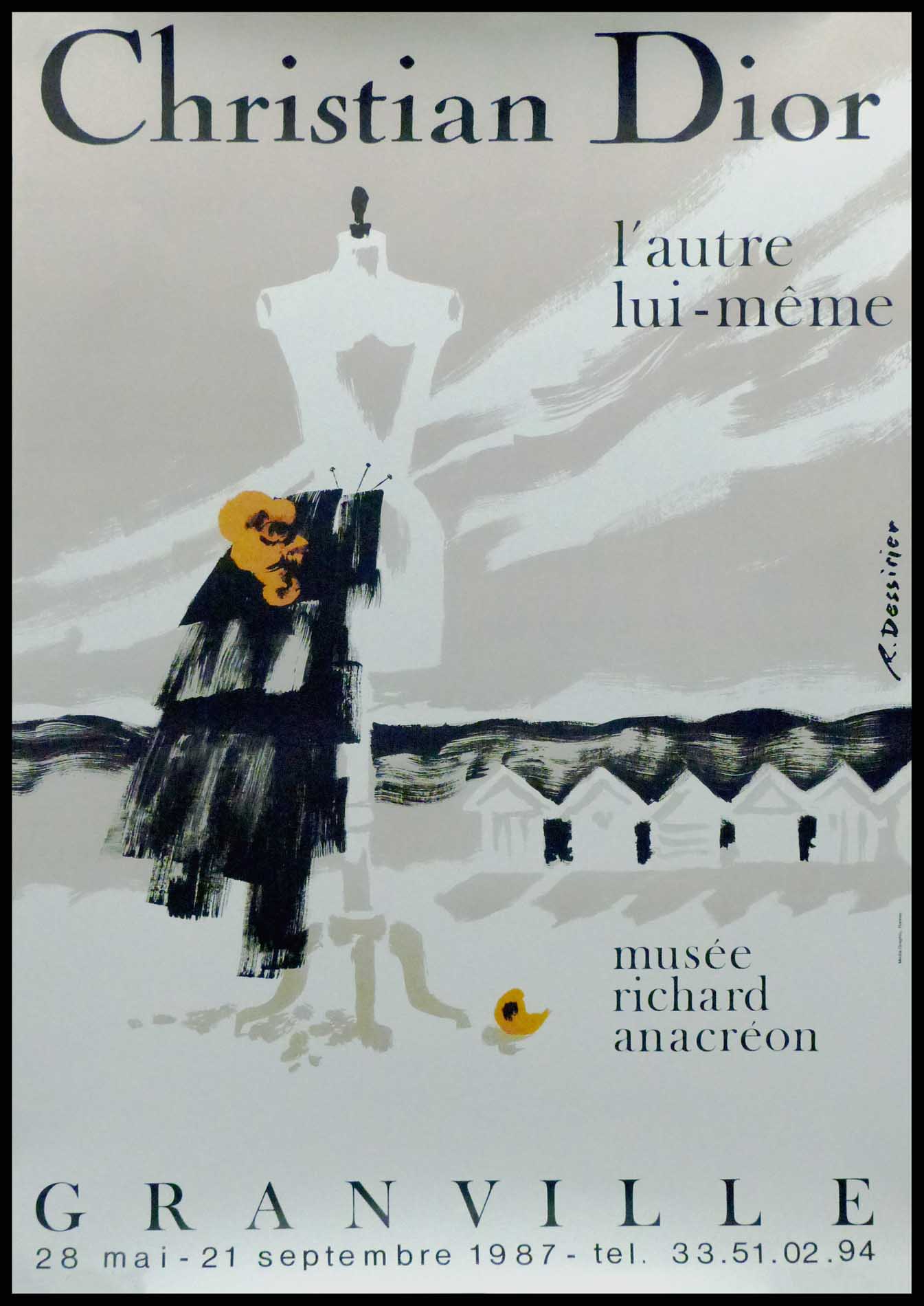 René DESSISIRIER - Christian DIOR, 1987 - Original poster - Post War &  Modern Art - Plazzart