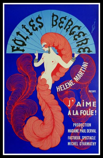 ERTE  - Folies Bergères Hélène Martini, circa 1970 - Affiche originale 2