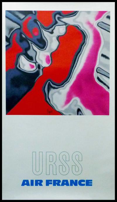 Raymond PAGES - Air France URSS, circa 1970, affiche photogravure 2