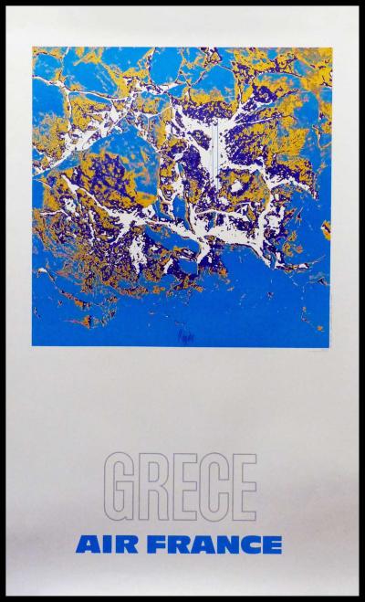Raymond PAGES - Air France GRECE, circa 1970, affiche photogravure 2