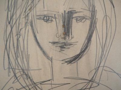 Pablo PICASSO - Portrait de jeune-fille, 1942 - Dessin signé, Certificat 2