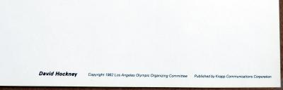 David HOCKNEY - Jeux olympiques de Los Angeles, 1984 - Affiche originale en lithographie offset 2