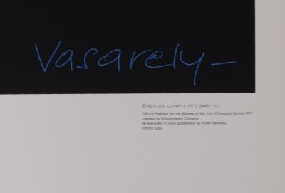 Victor VASARELY - Olympia, 1971 - Sérigraphie originale - Signée dans la planche 2