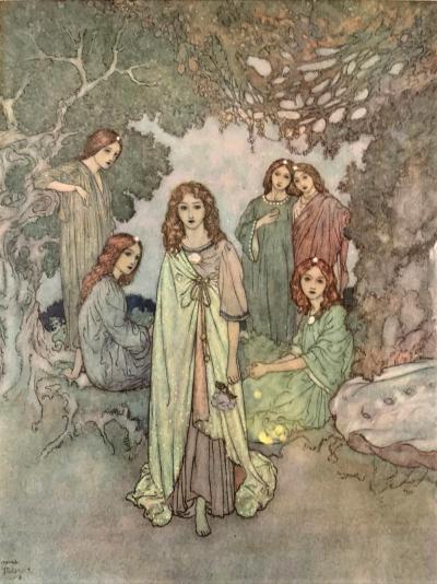 Edmund DULAC - Jardin du Paradis, 1911 - Lithographie 2