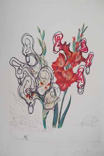 Salvador Dali (1904-1989) Gladiolus und der Seemann Originallithographie 2