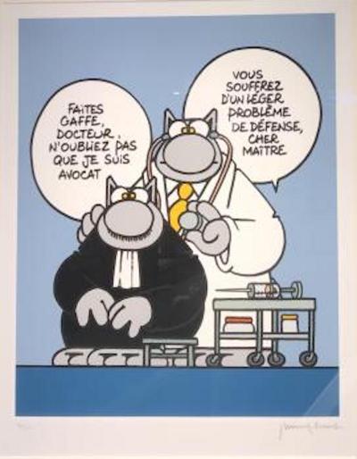 Philippe GELUCK -  Le Chat : Docteur Avocat, 2020 - Sérigraphie signée au crayon 2
