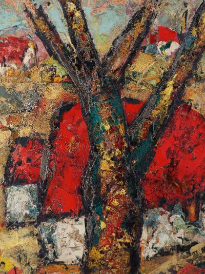 Henry Maurice D’ANTY : Bretagne, les toits rouges, vers 1950 - Huile sur toile signée 2