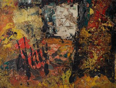 Henry Maurice D’ANTY : Bretagne, les toits rouges, vers 1950 - Huile sur toile signée 2