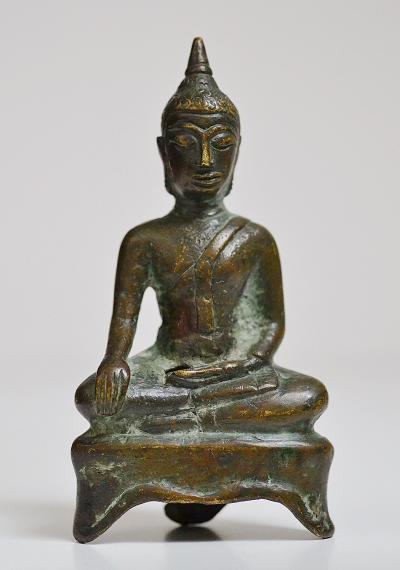 Thaïlande - Bouddha en bronze assis, XVIème siècle 2