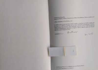 Pierre ALECHINSKY - L’avenir de la propriété -(1972)- Ouvrage signé au crayon 2