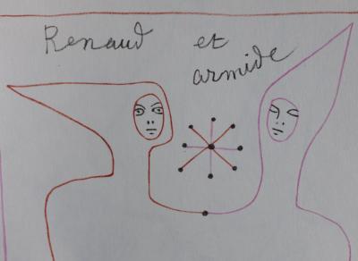 Jean COCTEAU : Renaud et Armide, 1957 - Lithographie originale 2