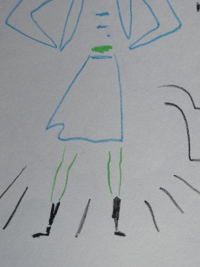 Jean COCTEAU : Le noeud dans les cheveux, 1957 - Lithographie originale 2