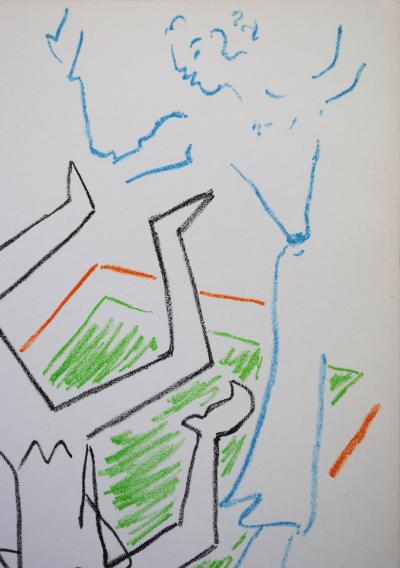 Jean COCTEAU : L’homicide, 1957  - Lithographie originale par Mourlot 2