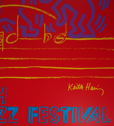 Keith HARING et Andy WARHOL- Dancing on Music Sheet, 1986 - Sérigraphie 2