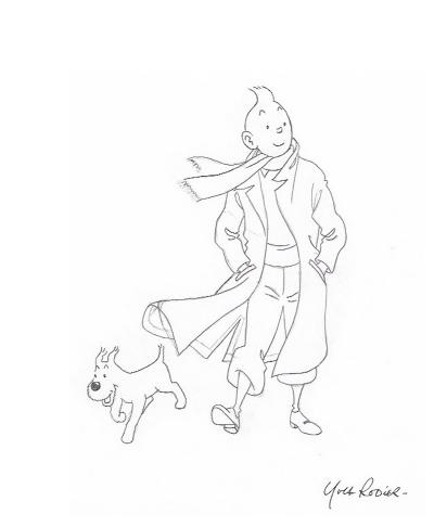 Yves Rodier - Tintin Noël - Dessin 2