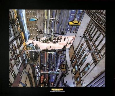Jean-Claude MEZIERES - Le Cinquième élément : New-York - Affiche édition d’art 2
