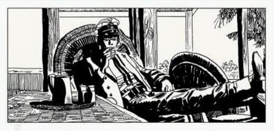 Hugo Pratt - Corto Maltese, Sous la véranda - Sérigraphie numérotée et limitée