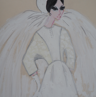 Serge PONS : Robe de mariée - Aquarelle originale signée 2