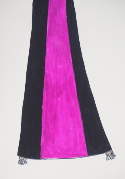 Serge PONS : Robe de soirée - Aquarelle originale signée 2