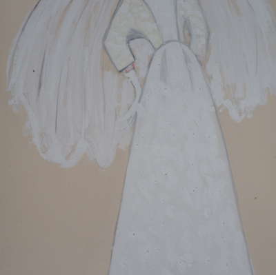 Serge PONS : Robe de mariée - Aquarelle originale signée 2