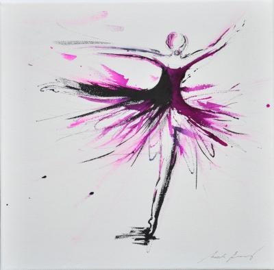 Marcella ZEMANOVA - En avant, 2020 - Encre sur toile signée 2