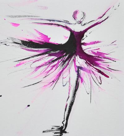 Marcella ZEMANOVA - En avant, 2020 - Encre sur toile signée 2