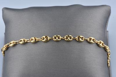 Bracelet en or jaune 18 carats maille grain de café 2