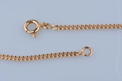 Chaîne Longue Maille Gourmette En Or 18 Carats - Fermoir Original - Occasion Très Bon état