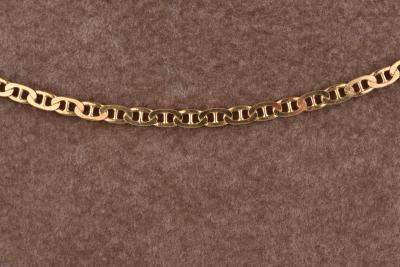 Collier chaine en or jaune 18 carats. Maille marine 2