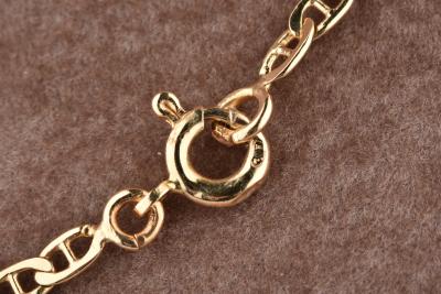 Collier chaine en or jaune 18 carats. Maille marine 2