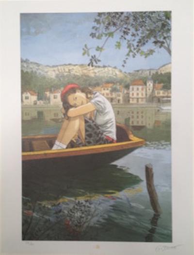 Jean-Pierre Gibrat - Cécile au lac  - Sérigraphie signée 2