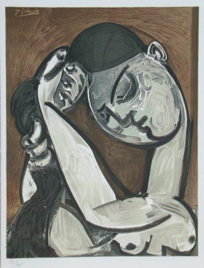 Pablo PICASSO (d’après) - Femme se coiffant, 1975 - Lithographie 2