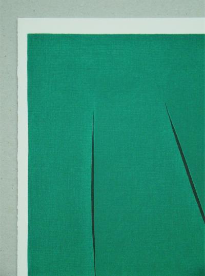 Lucio FONTANA ( d’après ) - Concetto Spaziale, 1975 - Lithographie édition limitée 2