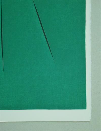 Lucio FONTANA ( d’après ) - Concetto Spaziale, 1975 - Lithographie édition limitée 2
