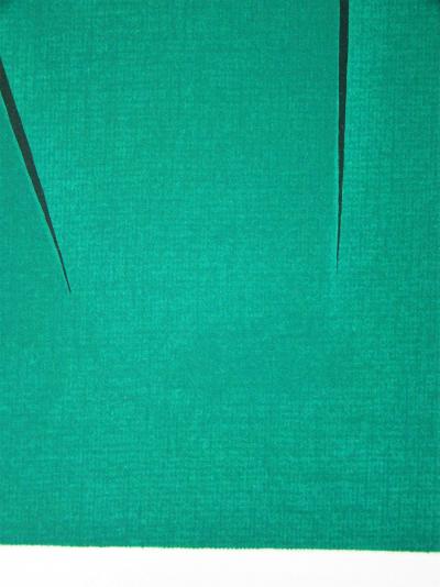 Lucio FONTANA ( d’après ) - Concetto Spaziale, 1975 - Lithographie édition limitée 2