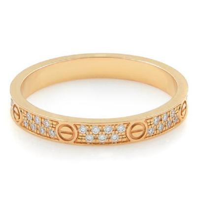 Bague en or rose avec diamants dans le goût de Cartier 2