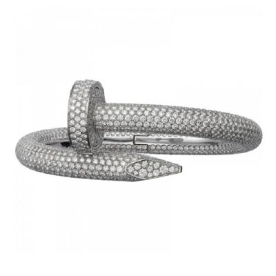 Bracelet en or blanc et diamants dans le goût de Cartier 2