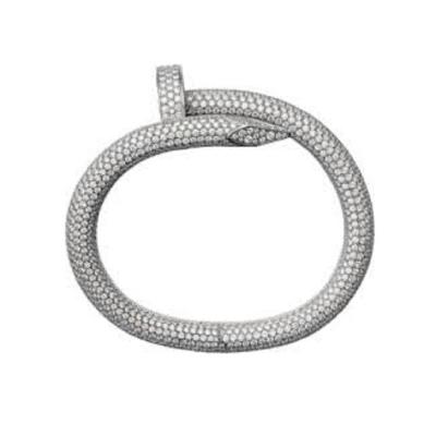 Bracelet en or blanc et diamants dans le goût de Cartier 2