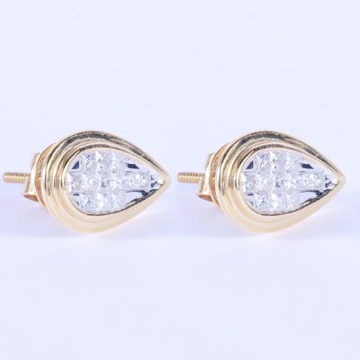 Yellow Gold Diamond Earring Studs 2