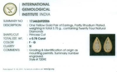 Yellow Gold Diamond Earring Studs 2